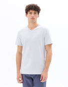 Celio Solid Straight Fit Cotton Blue Tshirts