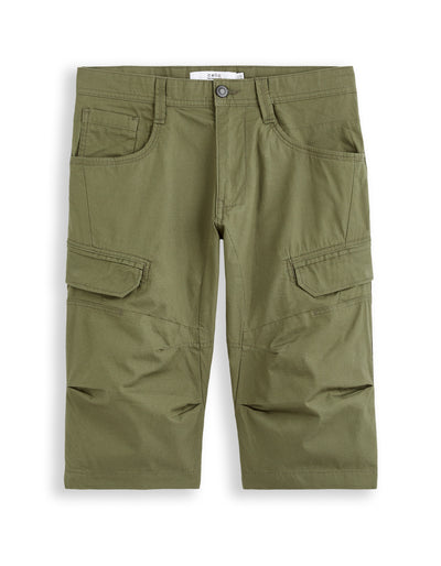 Regular Fit 100% Cotton Shorts - Khaki