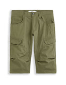 Celio* Regular Fit-100% Cotton Cargo Bermuda-Olive/Khaki