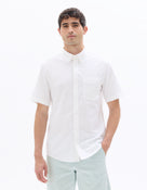 Celio* Men White Solid Regular Fit Cotton Casual Shirt