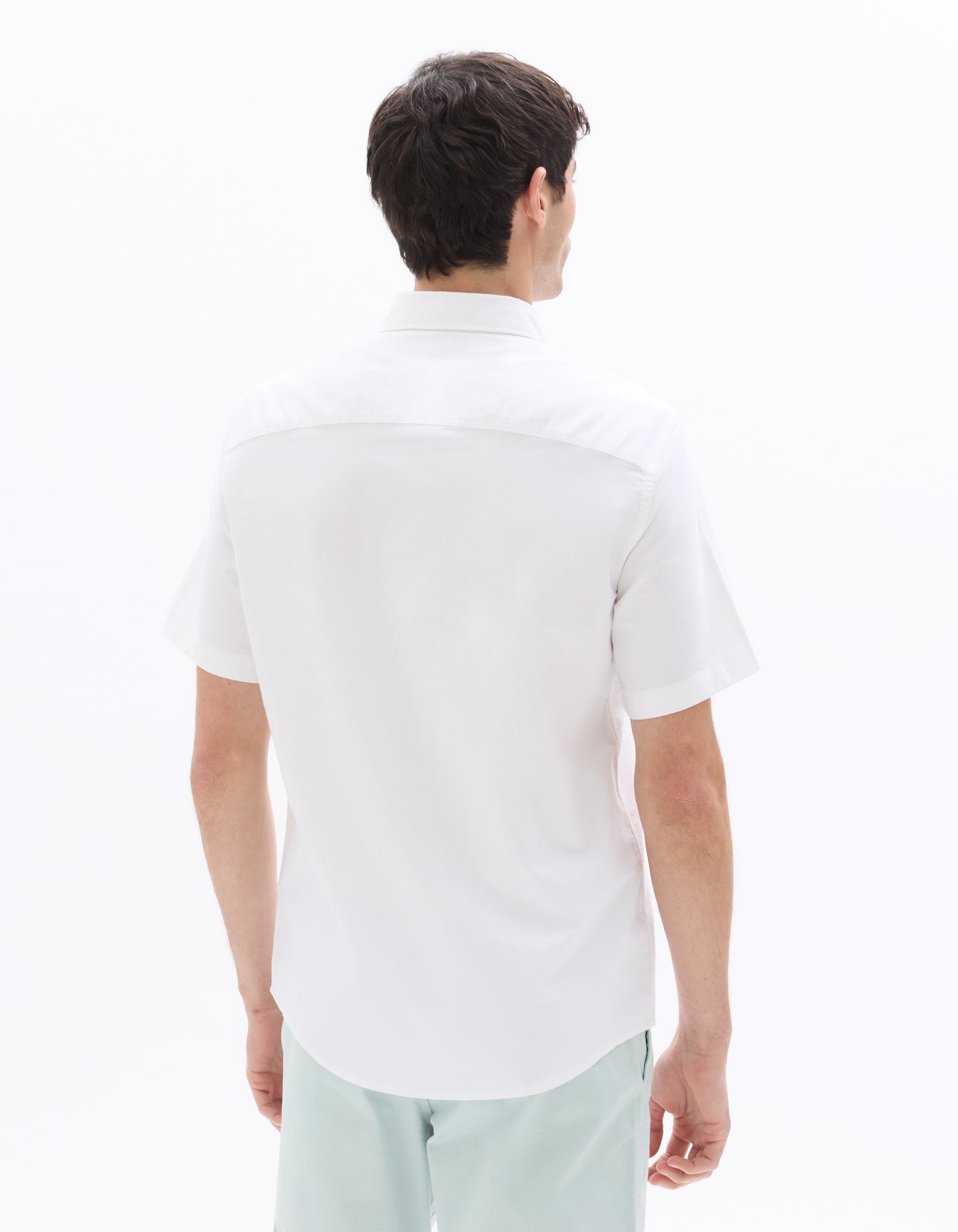 Celio* Men White Solid Regular Fit Cotton Casual Shirt