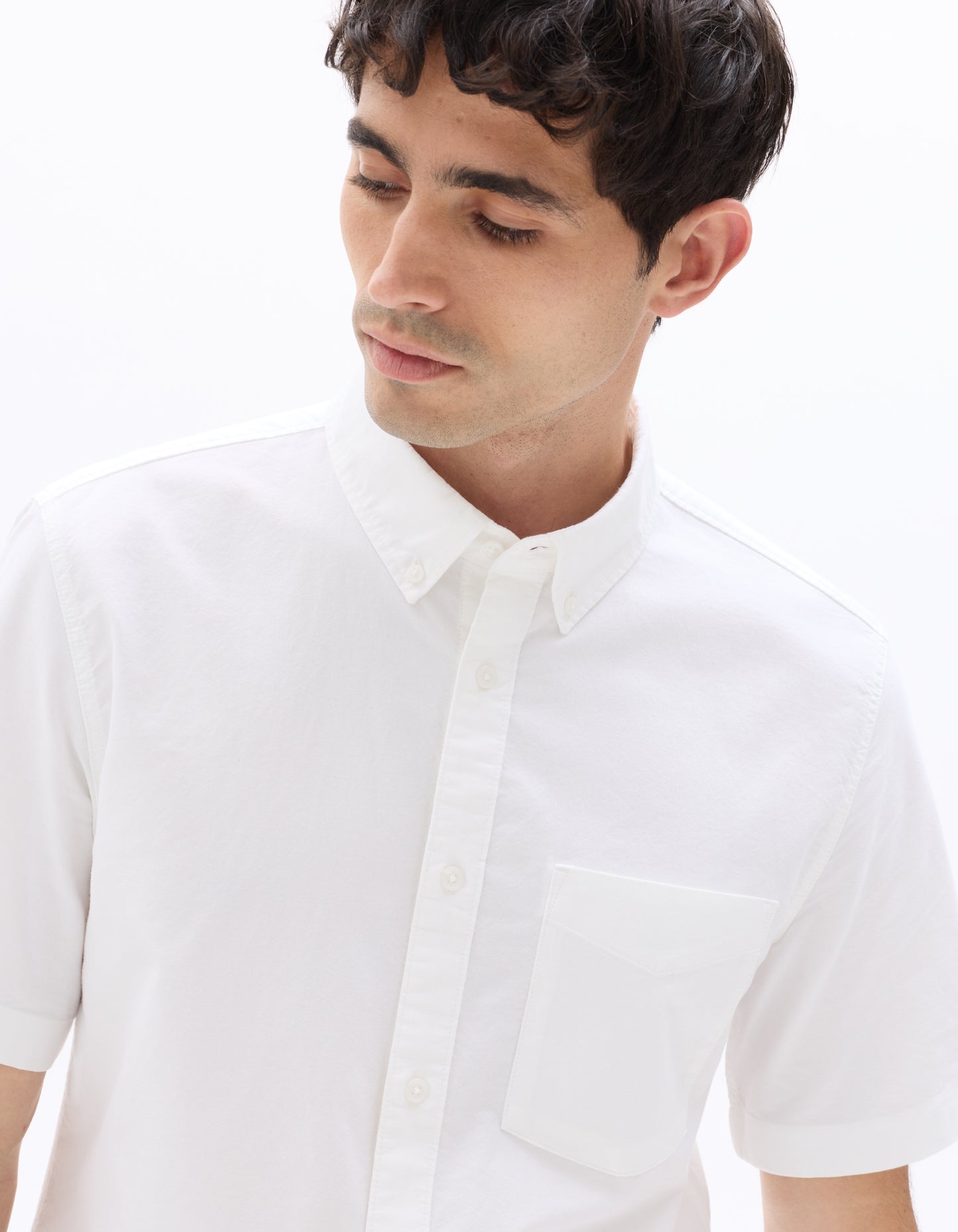 Celio* Men White Solid Regular Fit Cotton Casual Shirt