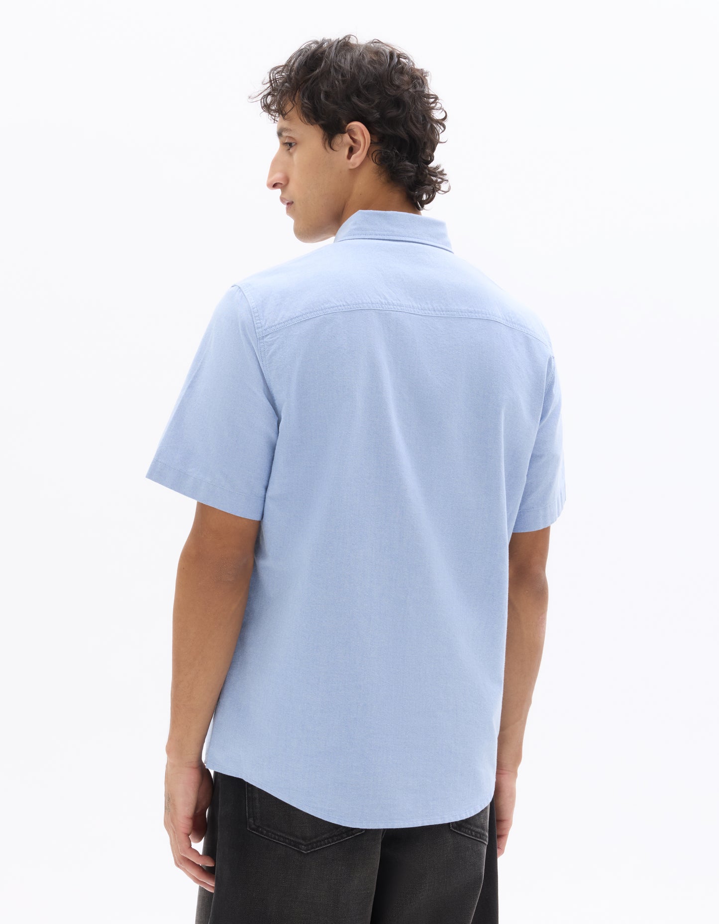 Celio* Men Blue Solid Regular Fit Cotton Casual Shirt