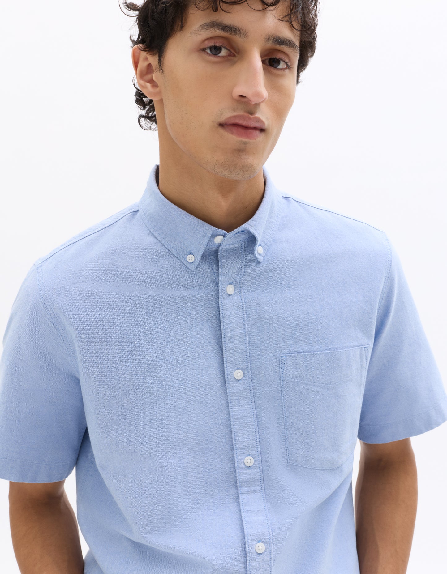 Celio* Men Blue Solid Regular Fit Cotton Casual Shirt