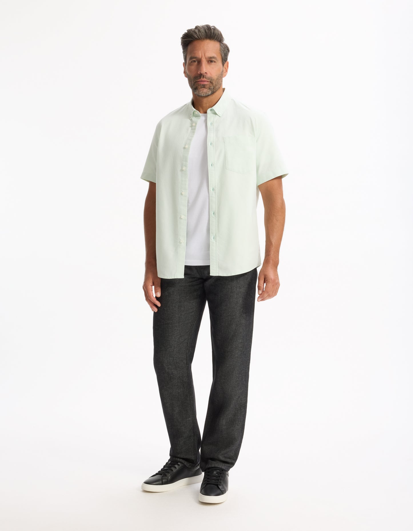 Celio* Men Green Solid Regular Fit Cotton Casual Shirt