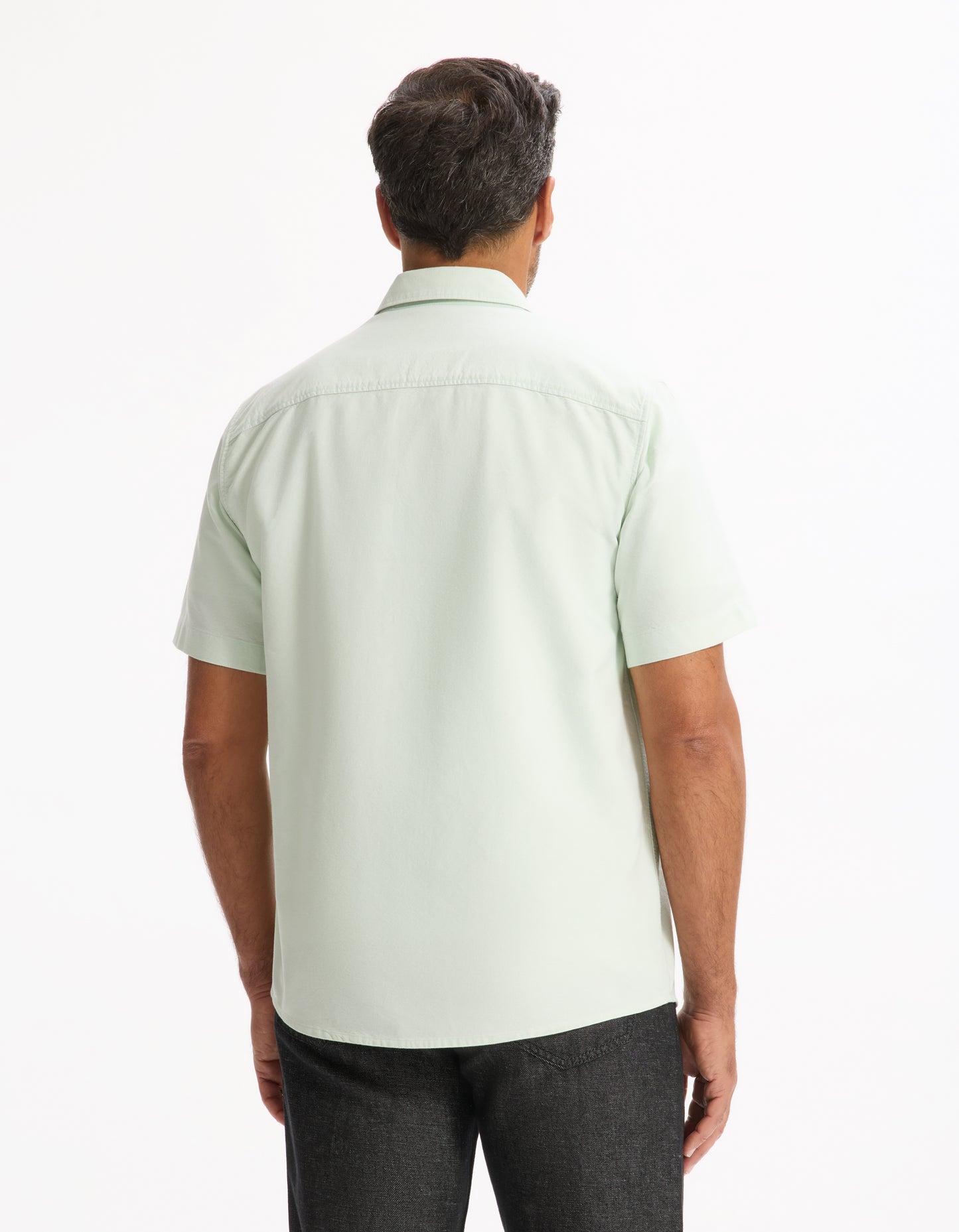 Celio* Men Green Solid Regular Fit Cotton Casual Shirt