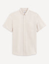 Celio* Men Beige Solid Regular Fit Cotton Casual Shirt