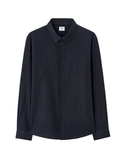 Celio* Regular Fit Solid Navy Blue Men Cotton Shirts