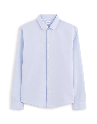 Celio* Cotton Solid Regular Fit Formal Blue Men Shirt