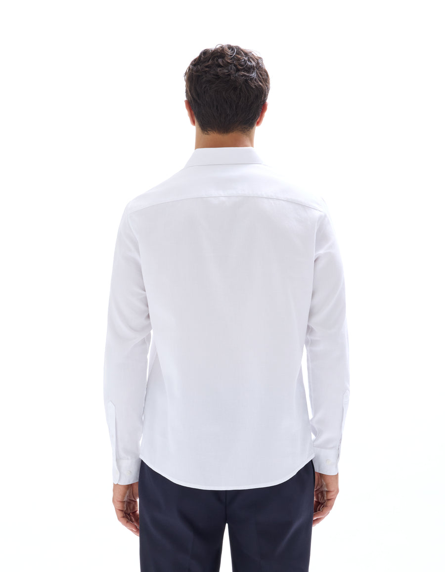Celio* Cotton White Men Regular Fit Solid Shirts