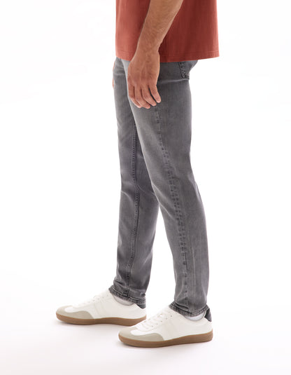 Celio Solid Slim Fit Cotton Grey Jeans