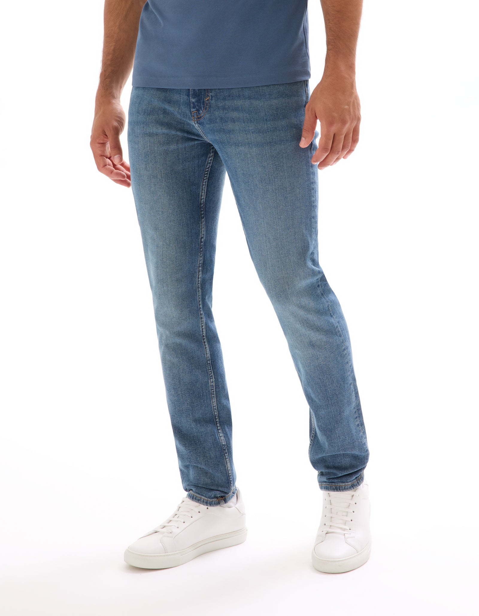 Slim Fit 100% Cotton Jeans - Blue