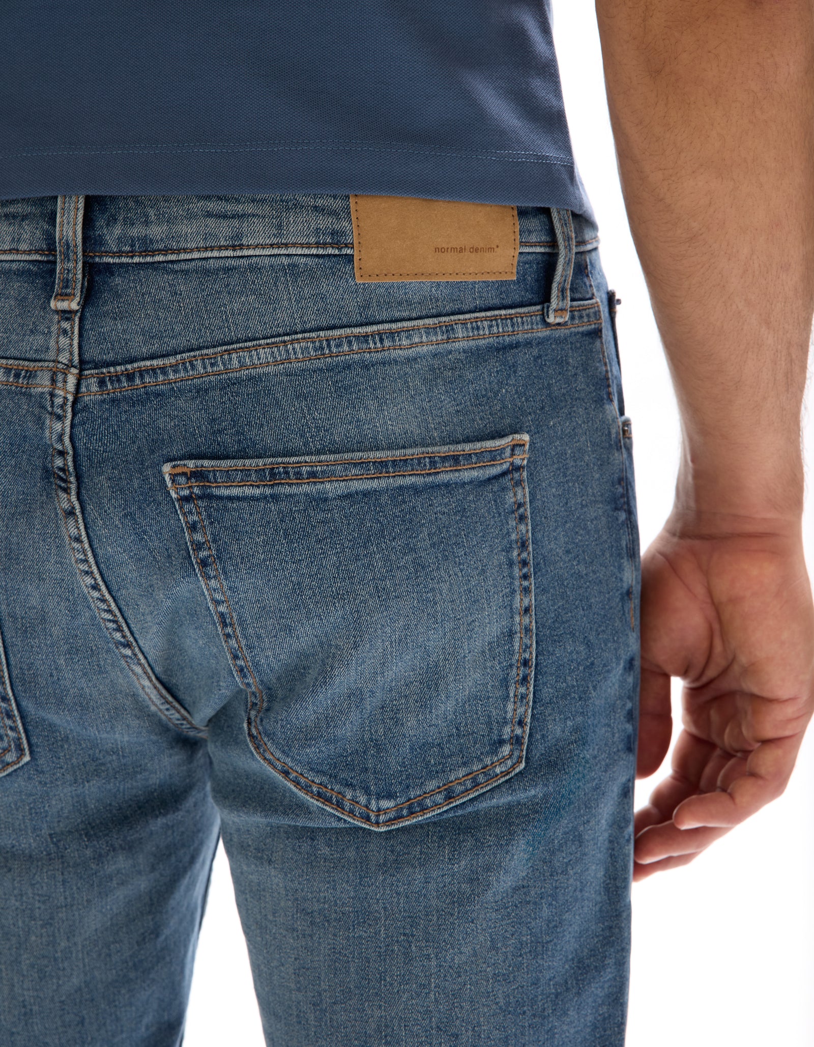Slim Fit 100% Cotton Jeans - Blue