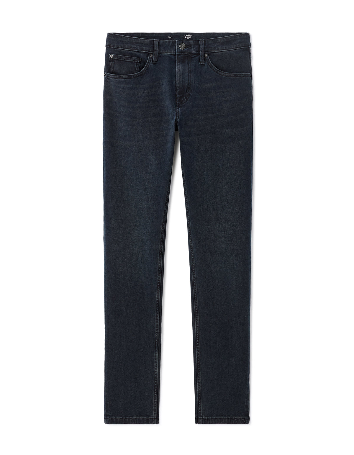 Slim Fit 100% Cotton Solid Jeans