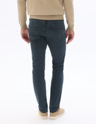 Slim Fit 100% Cotton Solid Jeans - Navy Blue