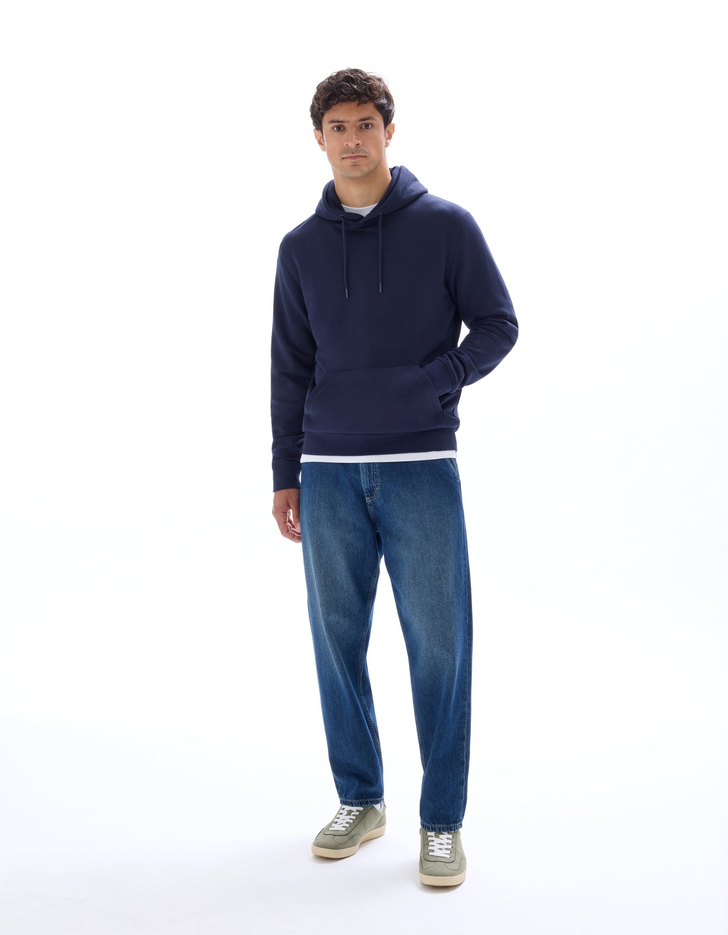 Regular Fit 100% Cotton Solid Hooded Sweatshirt