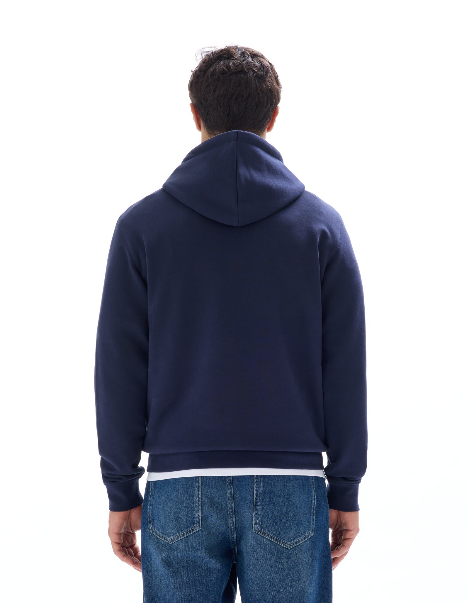 Regular Fit 100% Cotton Solid Hooded Sweatshirt