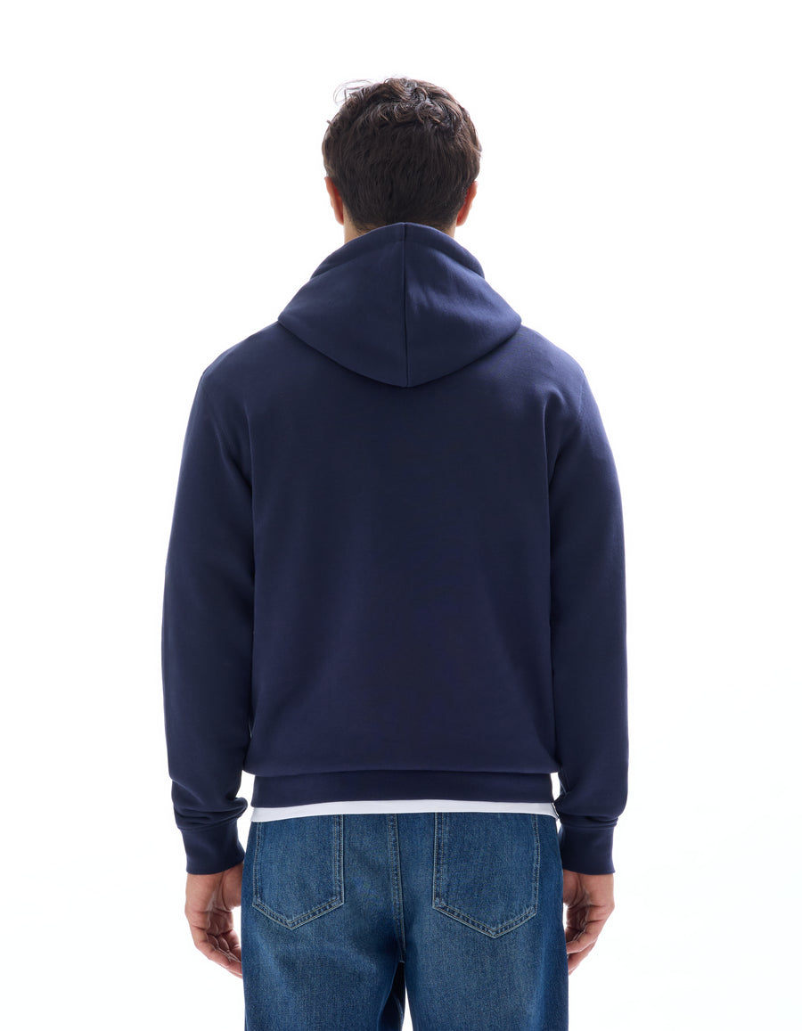 Regular Fit 100% Cotton Solid Hooded Sweatshirt
