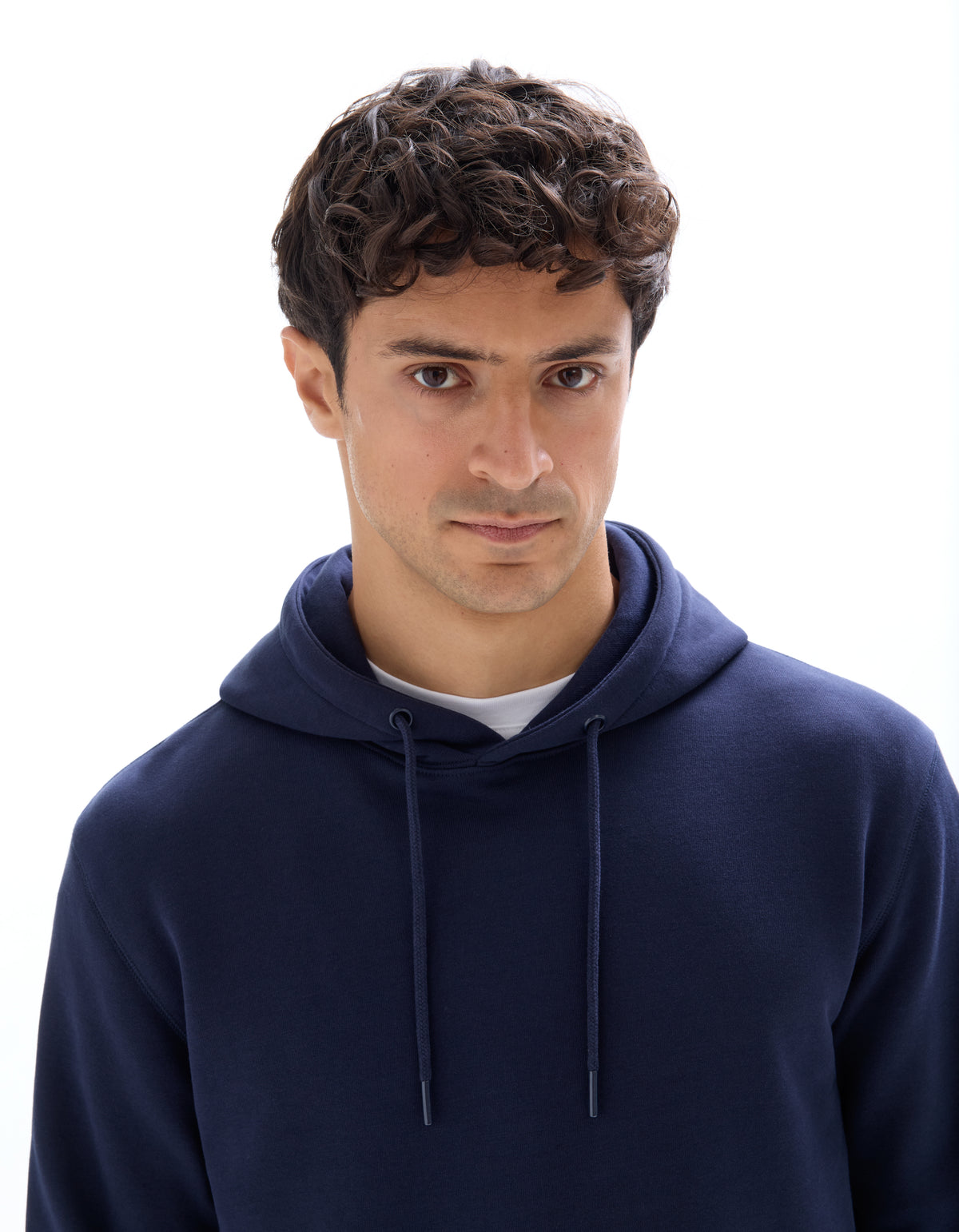Regular Fit 100% Cotton Solid Hooded Sweatshirt