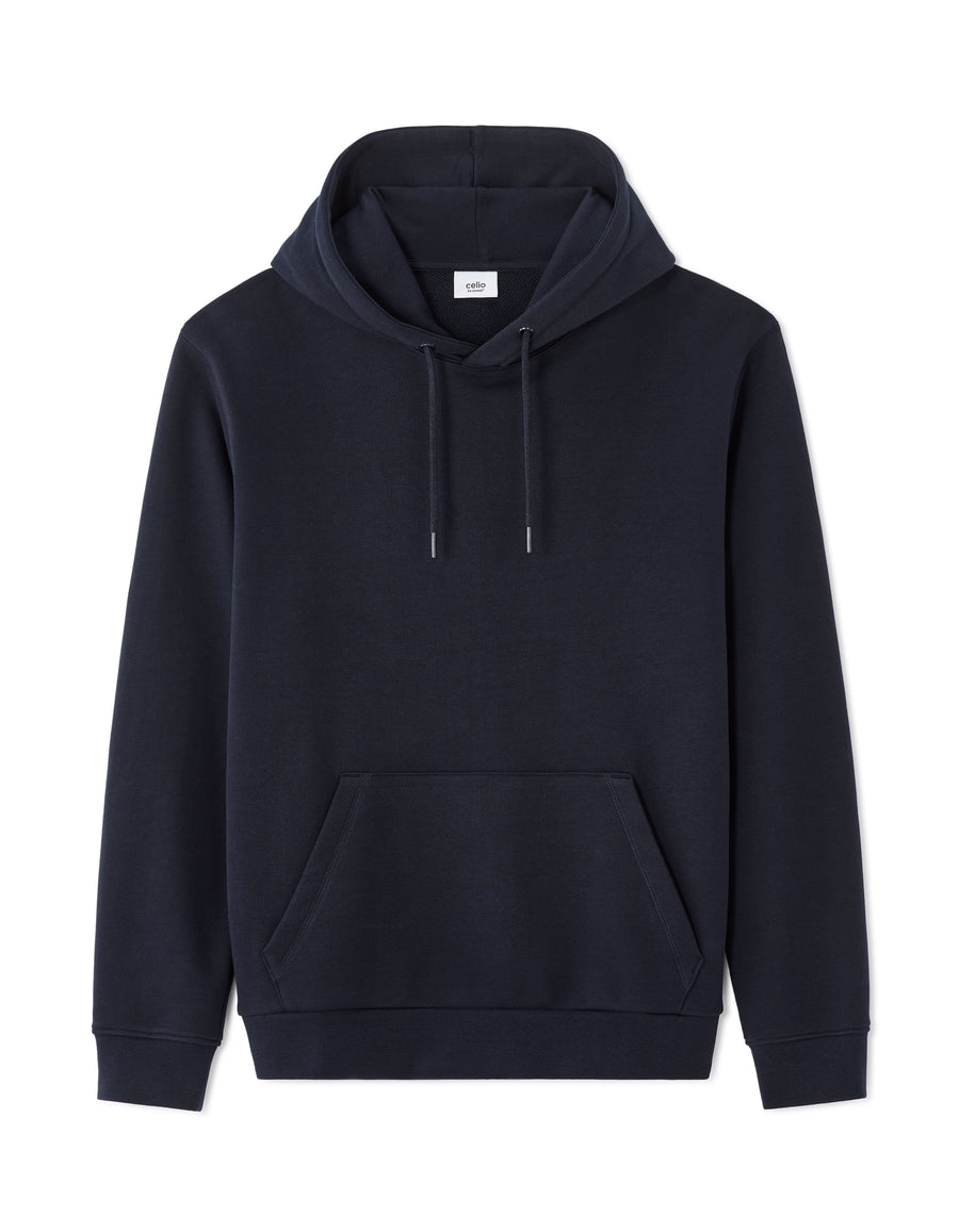 Regular Fit 100% Cotton Solid Hooded Sweatshirt