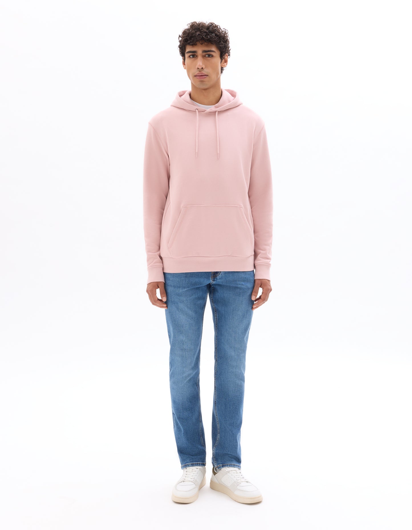 Celio Mens Pink Solid Regular Fit Cotton Sweatshirt
