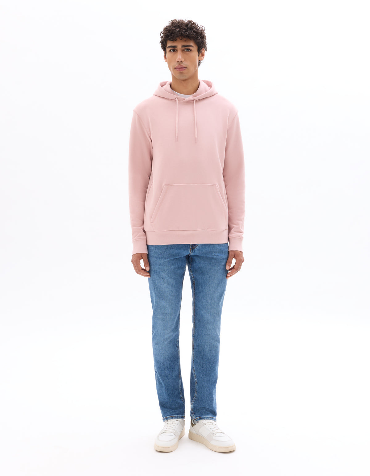 Regular Fit 100% Cotton Hooded Sweatshirt - Light Pink