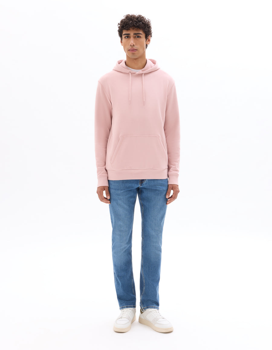 Regular Fit 100% Cotton Hooded Sweatshirt - Light Pink