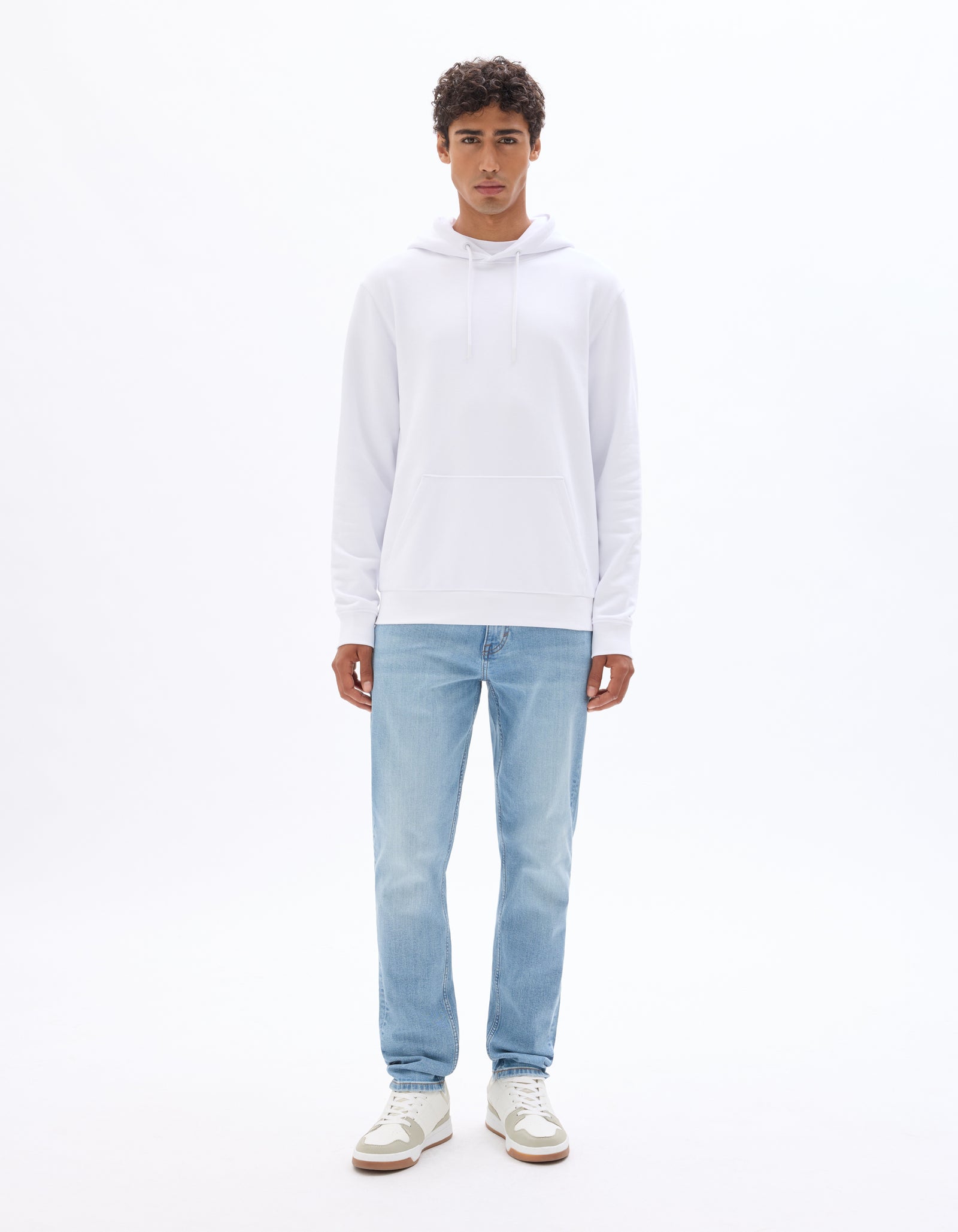 Regular Fit 100% Cotton Solid Hooded Sweatshirt