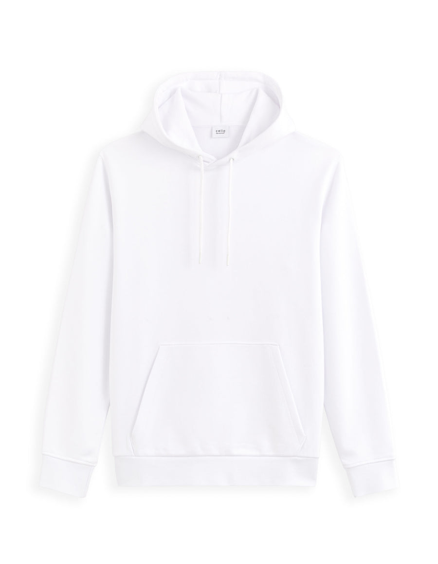 Regular Fit 100% Cotton Solid Hooded Sweatshirt