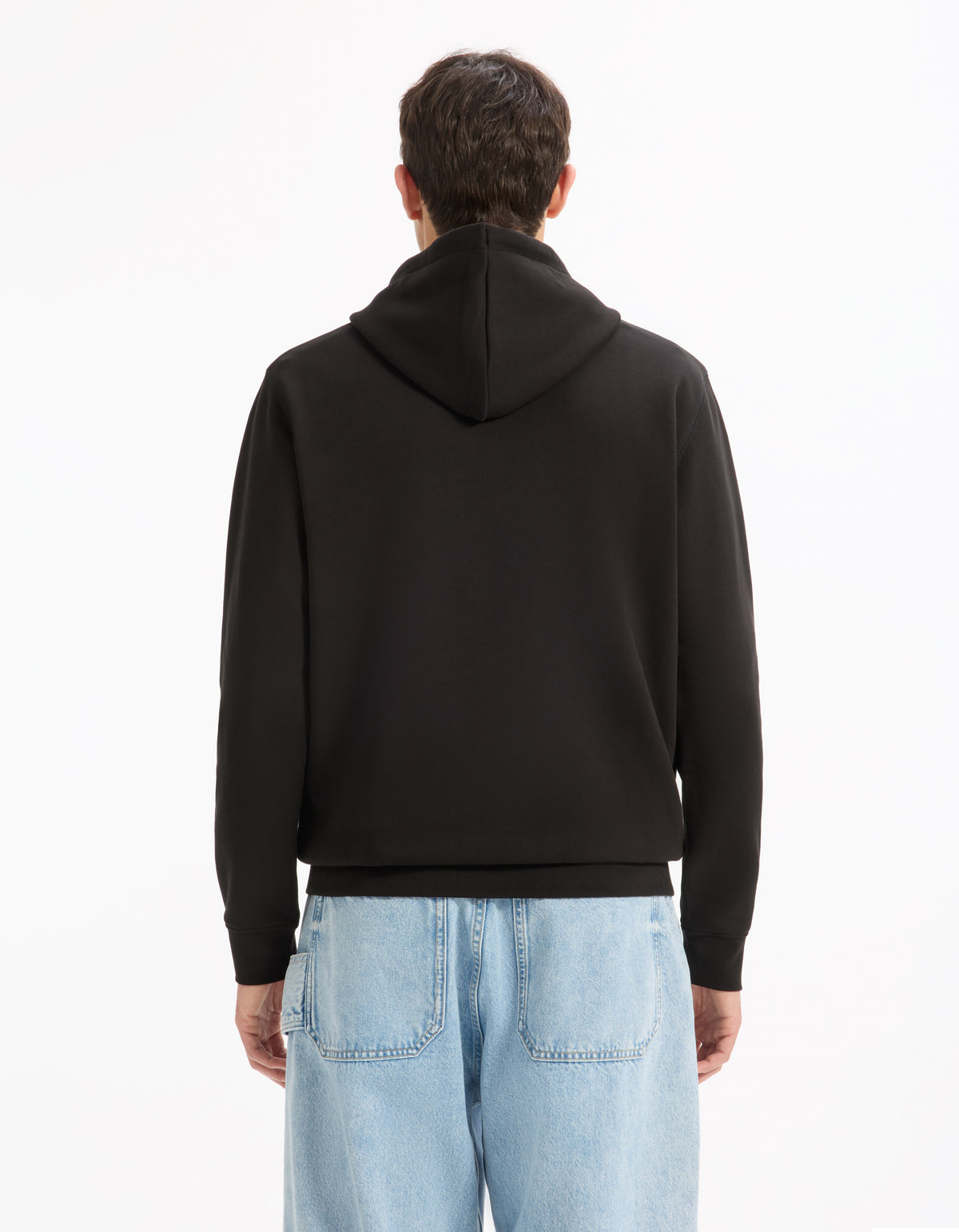 Regular Fit 100% Cotton Solid Hooded Sweatshirt