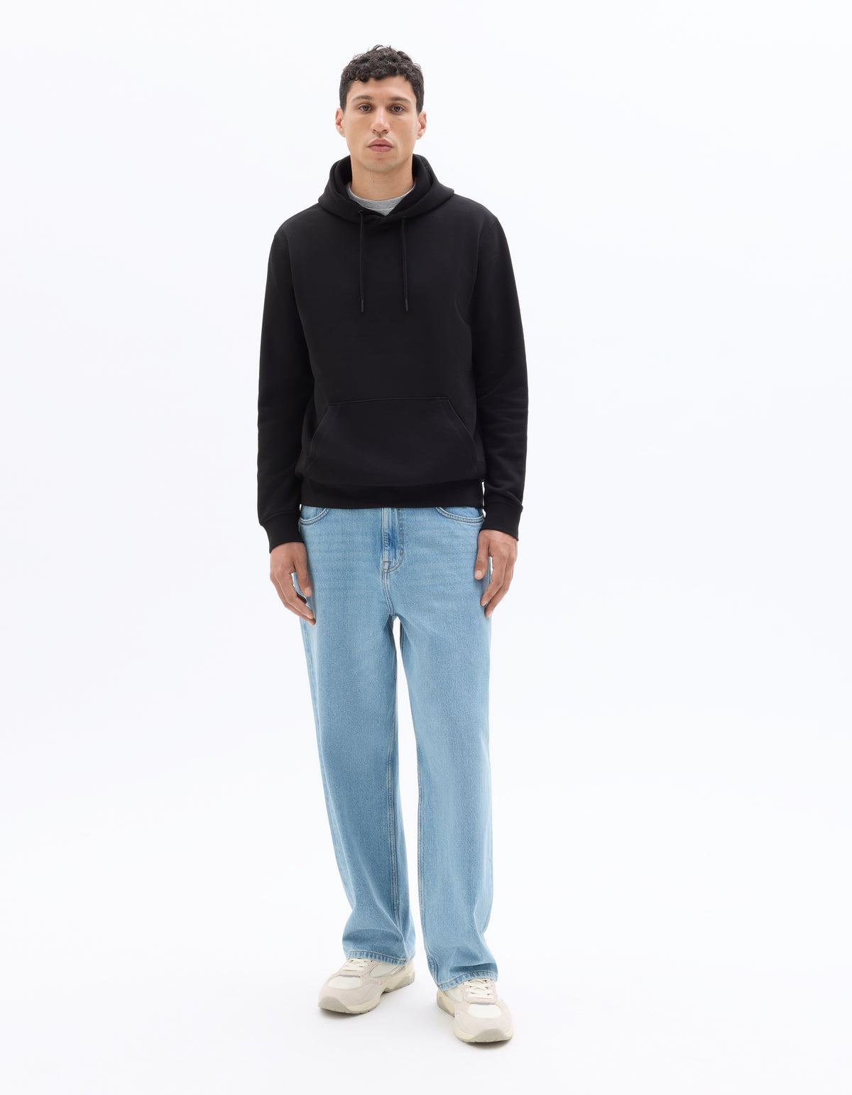 Regular Fit 100% Cotton Solid Hooded Sweatshirt