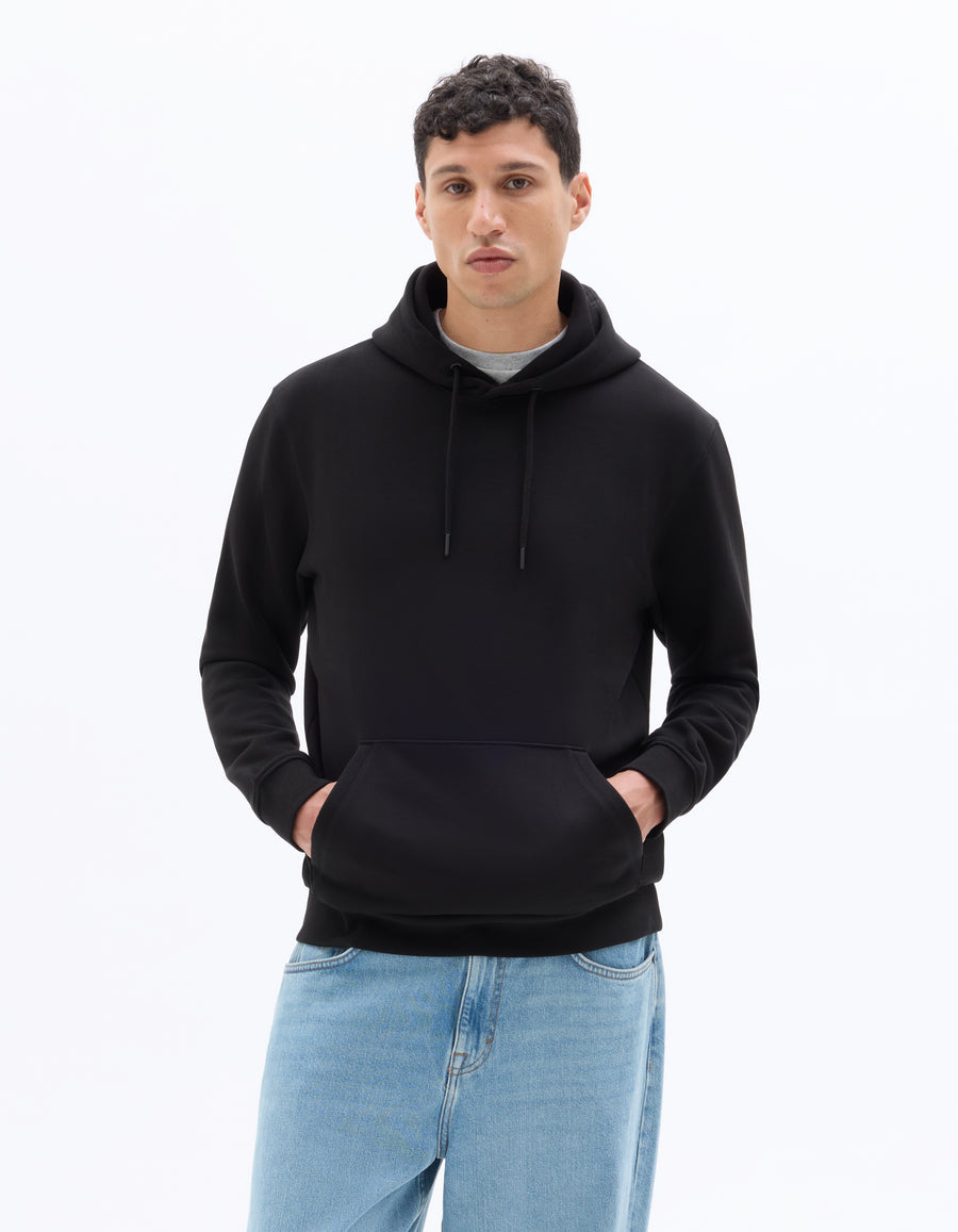 Regular Fit 100% Cotton Solid Hooded Sweatshirt