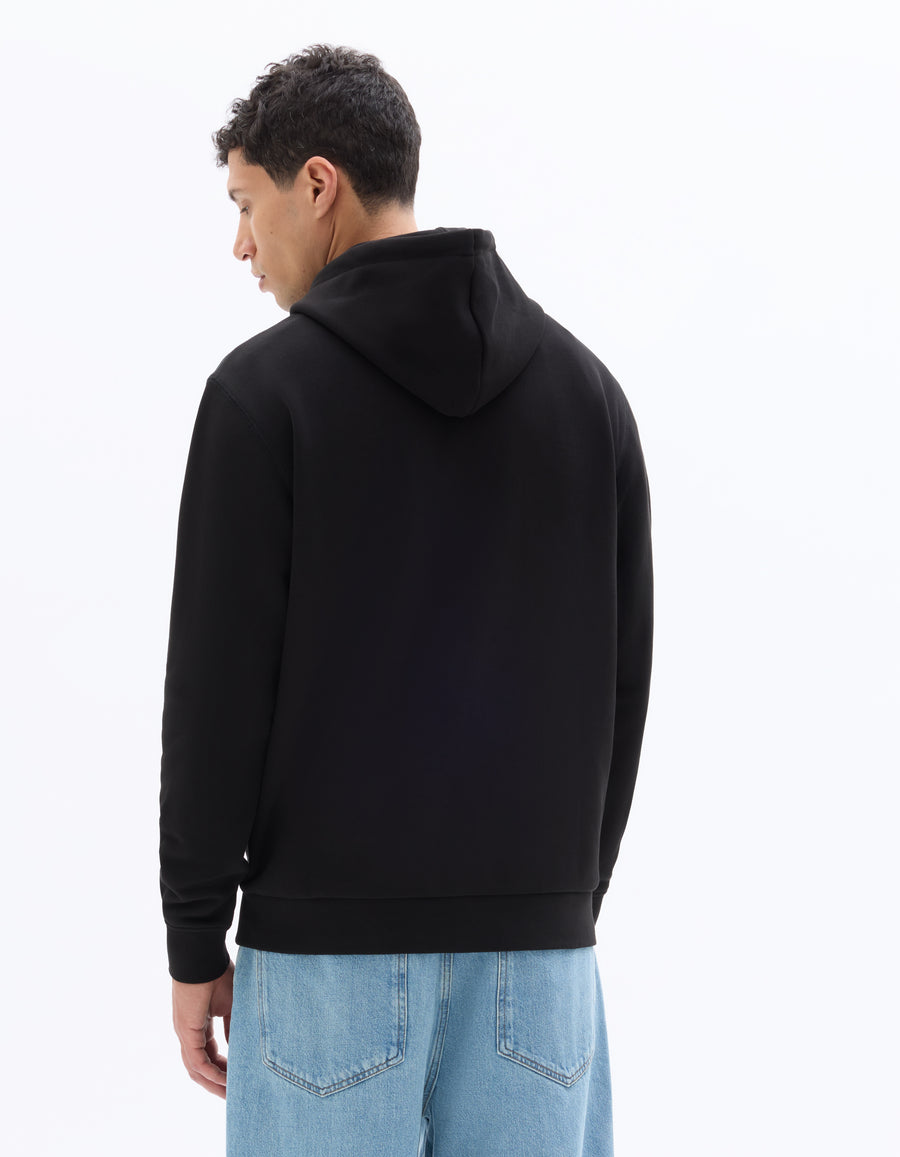 Regular Fit 100% Cotton Solid Hooded Sweatshirt