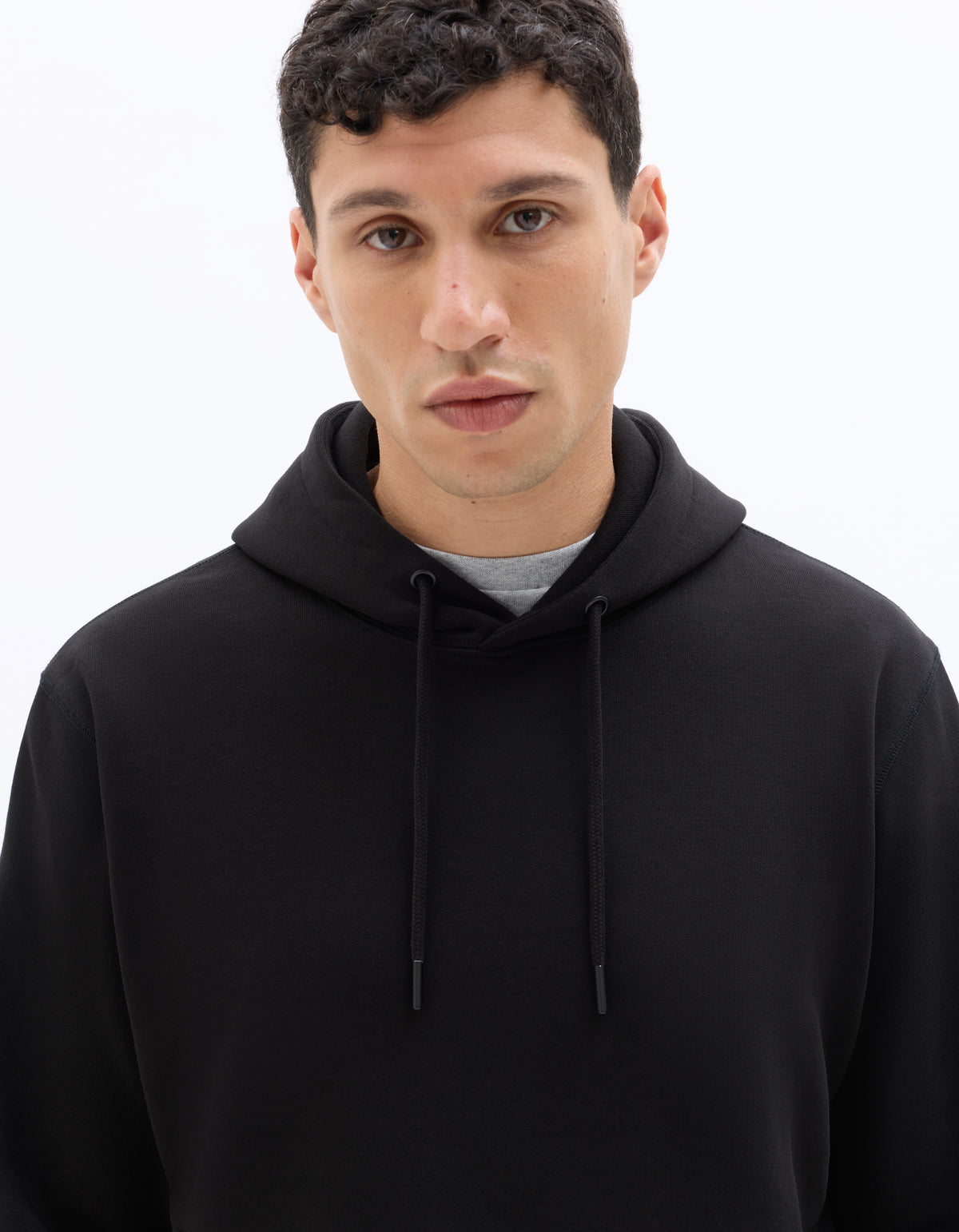 Regular Fit 100% Cotton Solid Hooded Sweatshirt