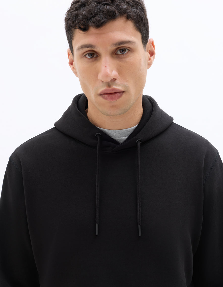 Regular Fit 100% Cotton Solid Hooded Sweatshirt