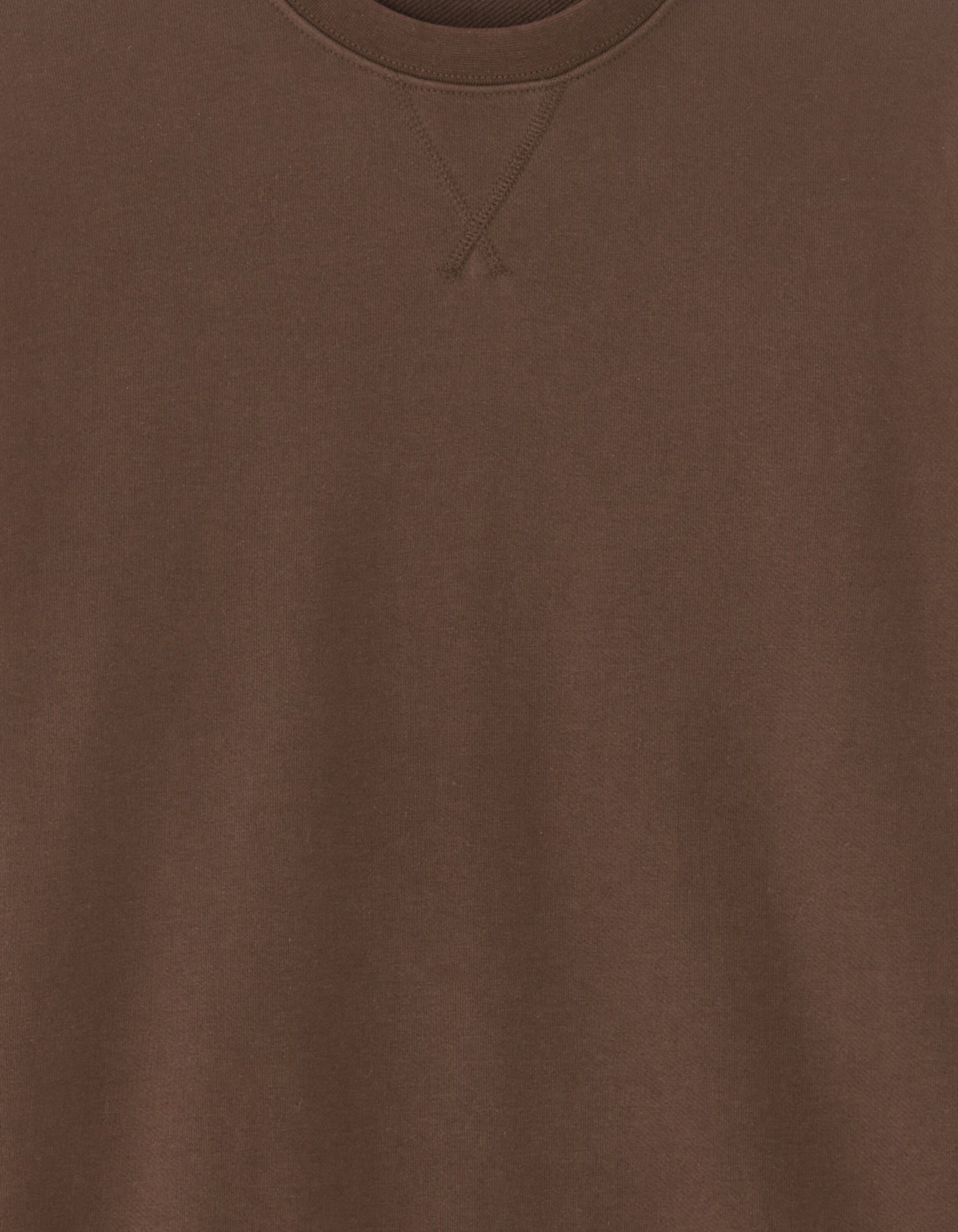 Regular Fit 100% Cotton Round Neck Sweatshirt - Brown