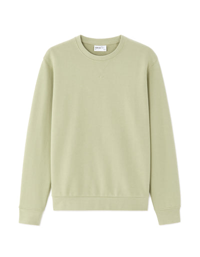 Regular Fit 100% Cotton Round Neck Sweatshirt - Green