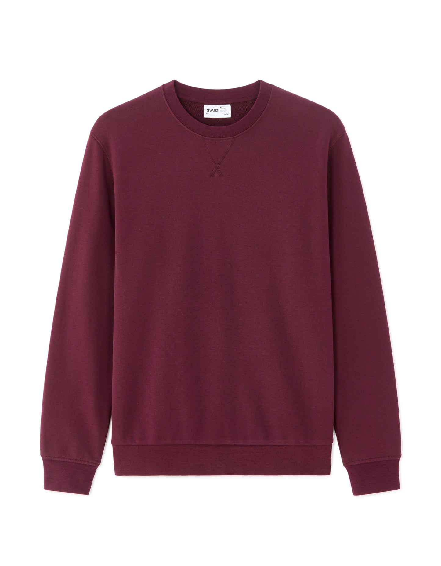 Regular Fit 100% Cotton Round Neck Sweatshirt - Red