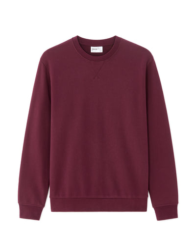 Regular Fit 100% Cotton Round Neck Sweatshirt - Red