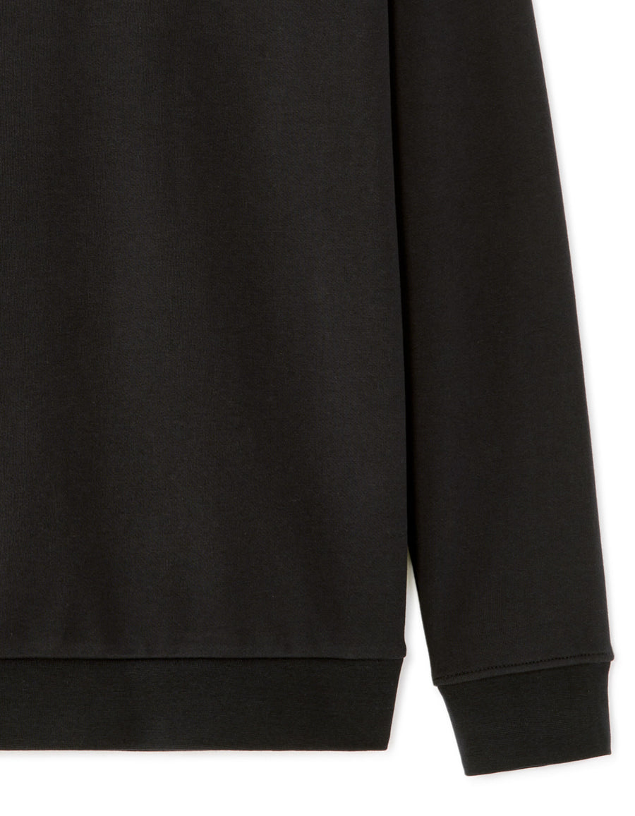 Regular Fit 100% Cotton Crew Neck Sweater - Black