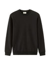 Regular Fit 100% Cotton Crew Neck Sweater - Black