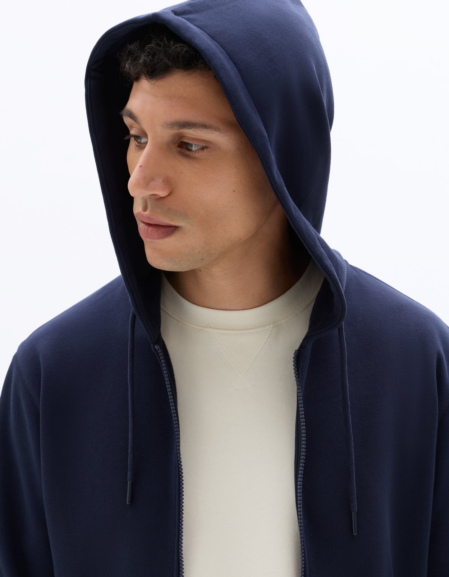 Regular Fit 100% Cotton Solid Hooded Sweatshirts - Navy Blue