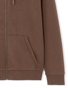 Regular Fit 100% Cotton Solid Hooded Sweatshirts - Brown