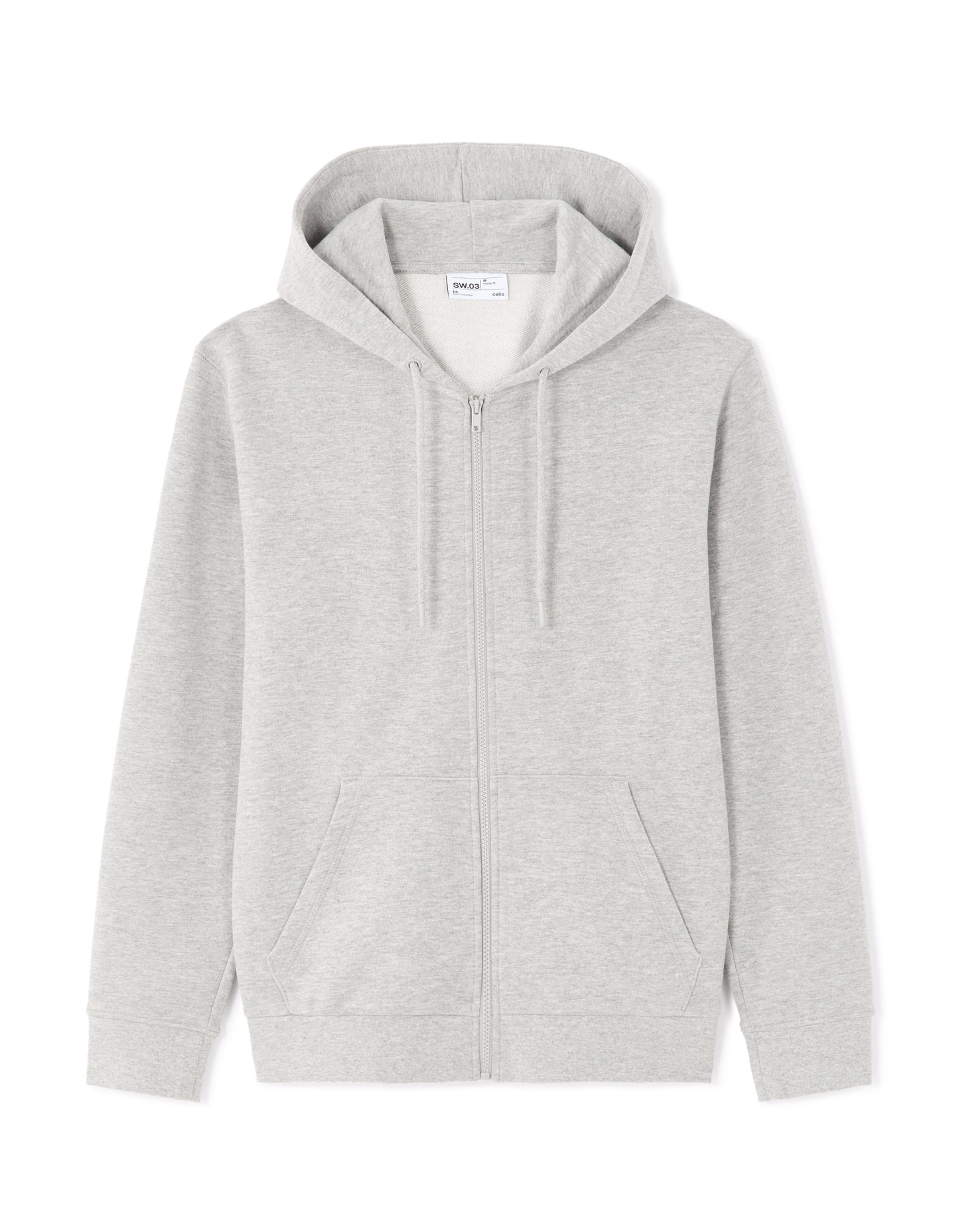 Regular Fit 100% Cotton Solid Hooded Sweatshirts - Grey