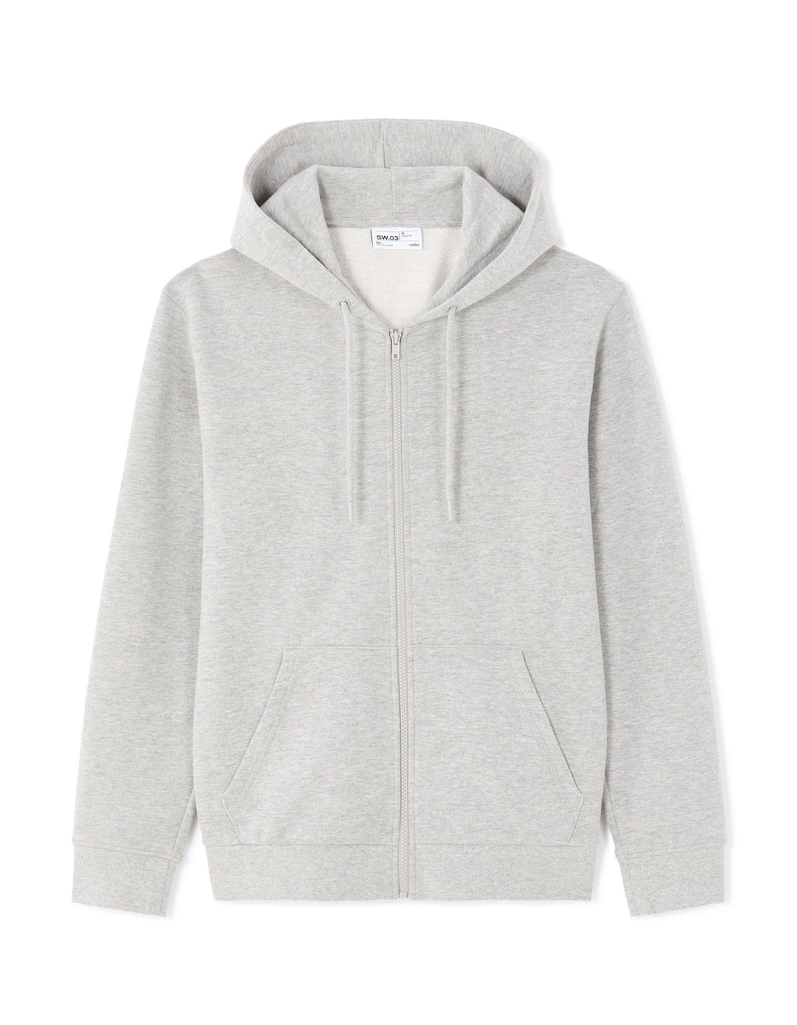 Regular Fit 100% Cotton Solid Hooded Sweatshirts - Grey