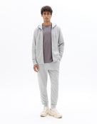 Regular Fit 100% Cotton Solid Hooded Sweatshirts - Grey