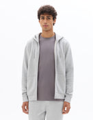 Regular Fit 100% Cotton Solid Hooded Sweatshirts - Grey