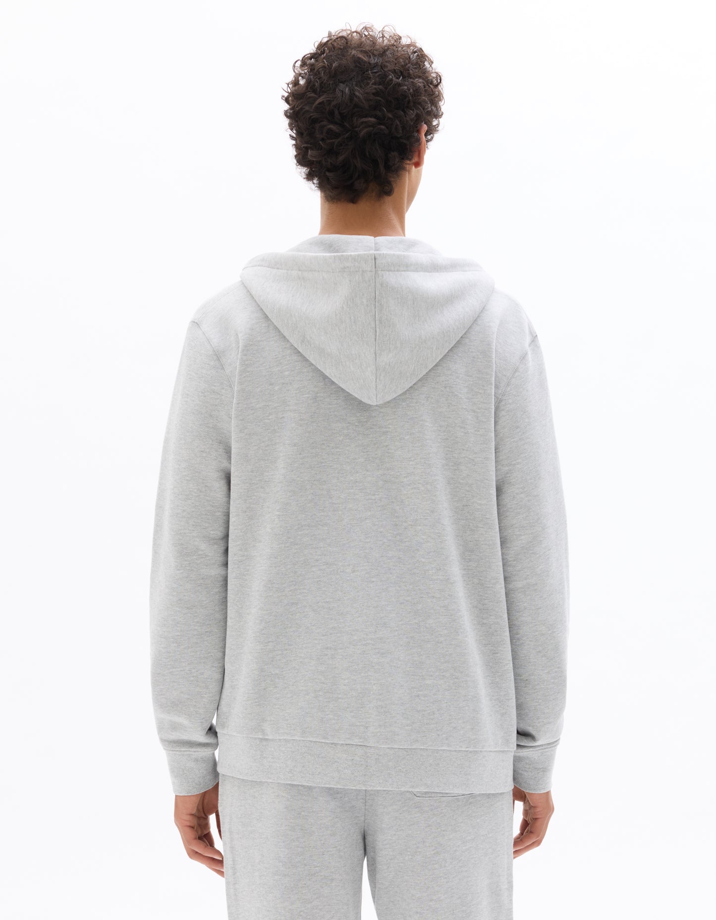 Regular Fit 100% Cotton Solid Hooded Sweatshirts - Grey