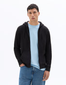 Regular Fit 100% Cotton Solid Hooded Sweatshirts - Black