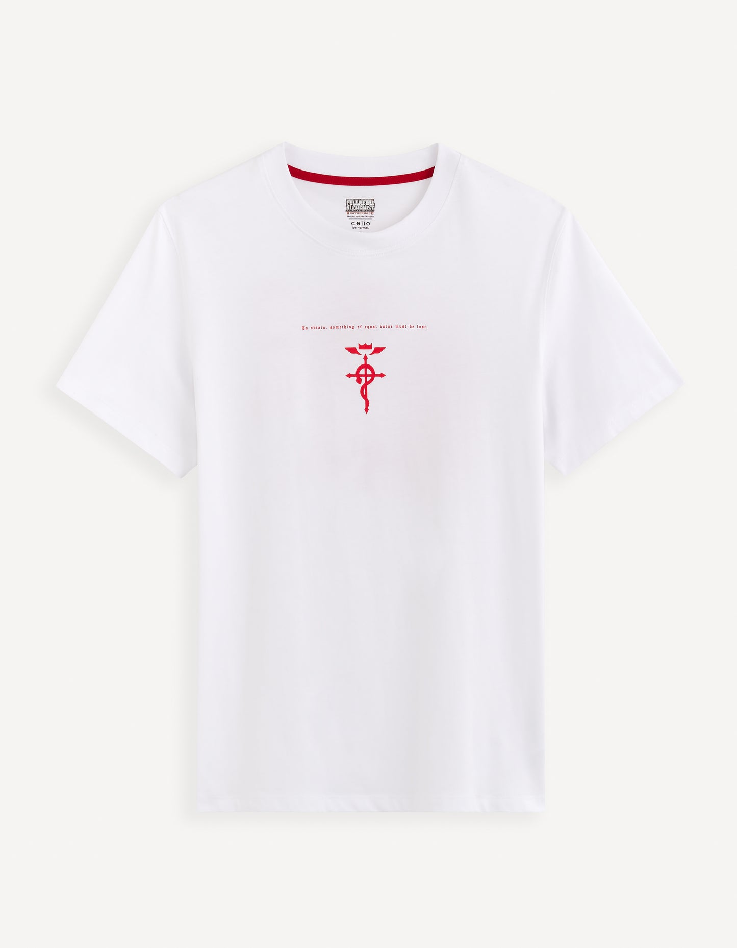 Full Metal Alchemist - Off White Printed Cotton T-Shirt